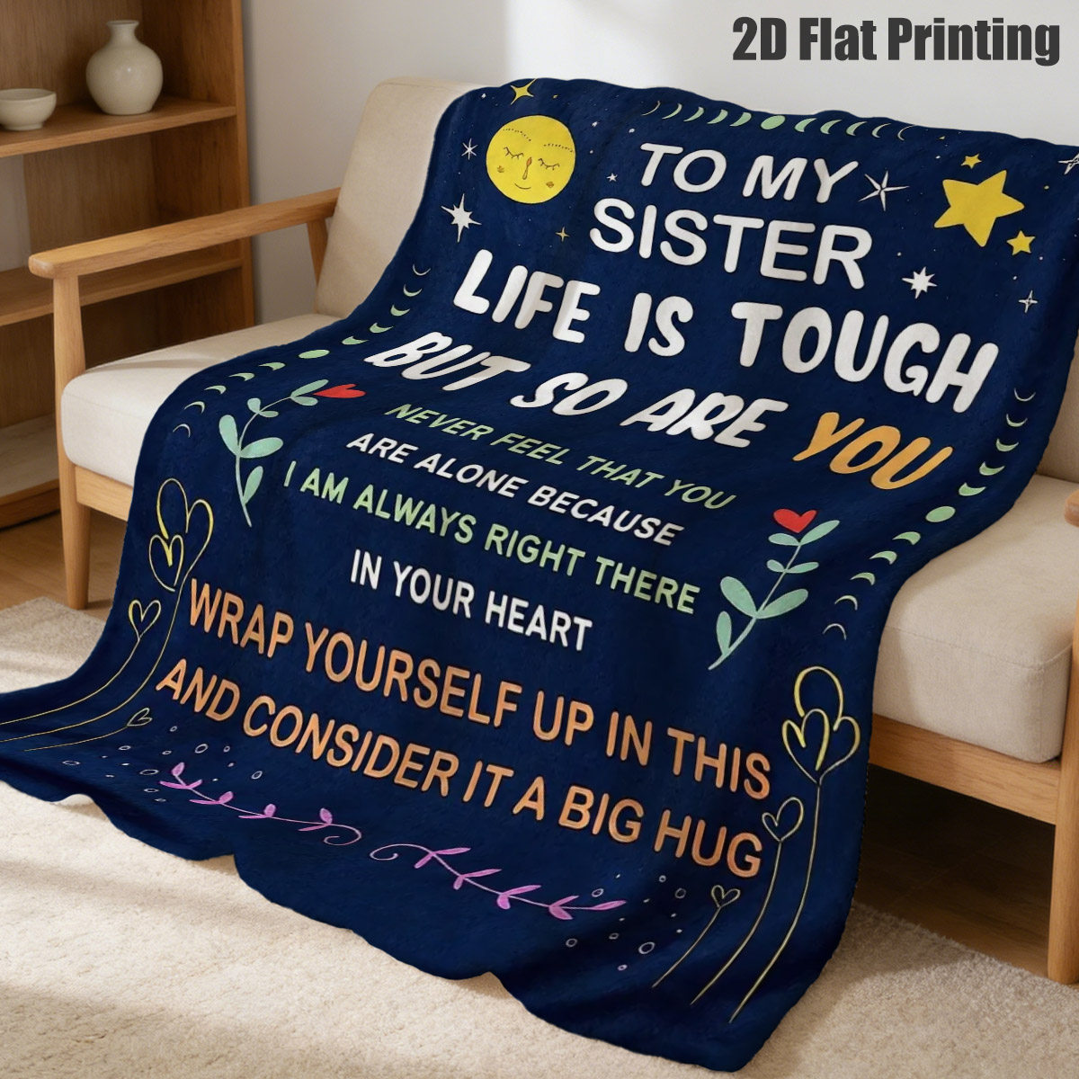 Home Office Room Inspiration - Coperta in flanella con citazioni motivazionali