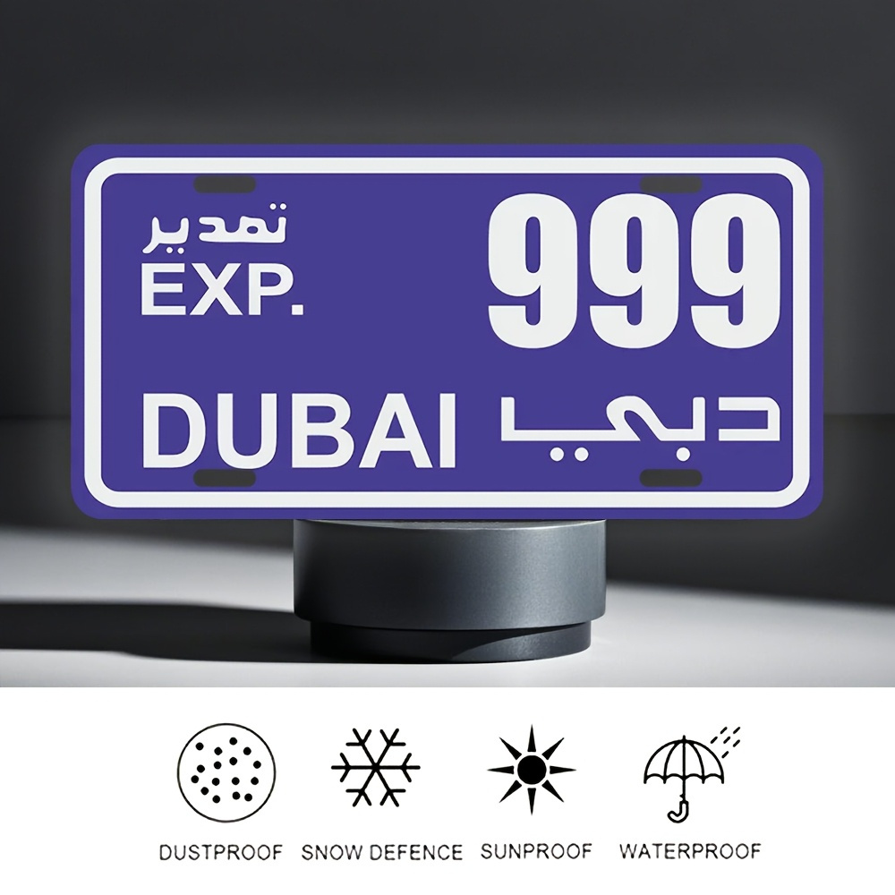 Home Office Dubai - Targa Vintage di Dubai in Metallo
