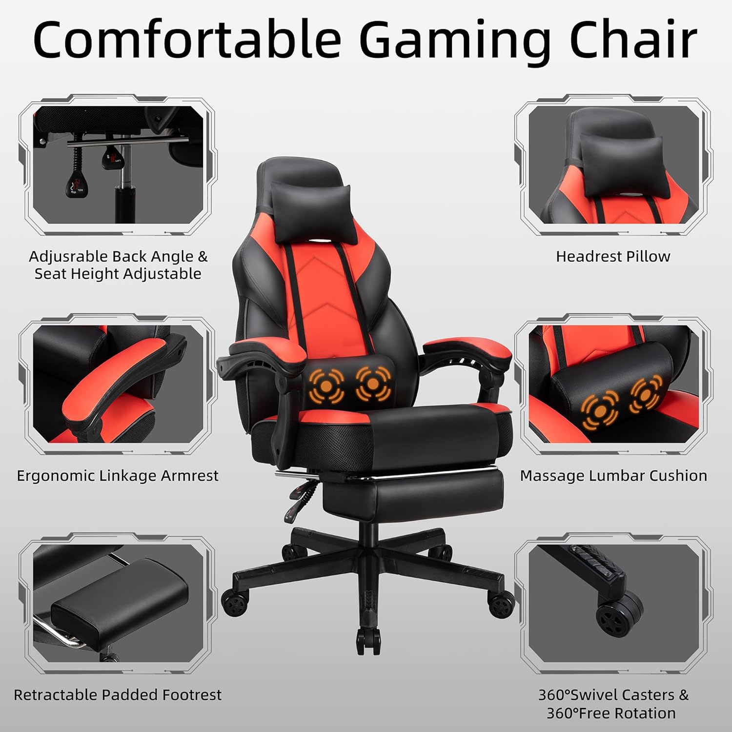 Sedia da Gaming con Poggiapied - Ergonomic Office Chair recensione e prezzo