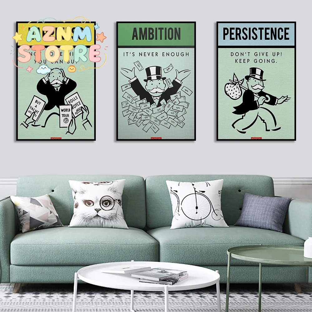 Poster su tela Monopoly Time I - Home Office Room Inspiration recensione e prezzo