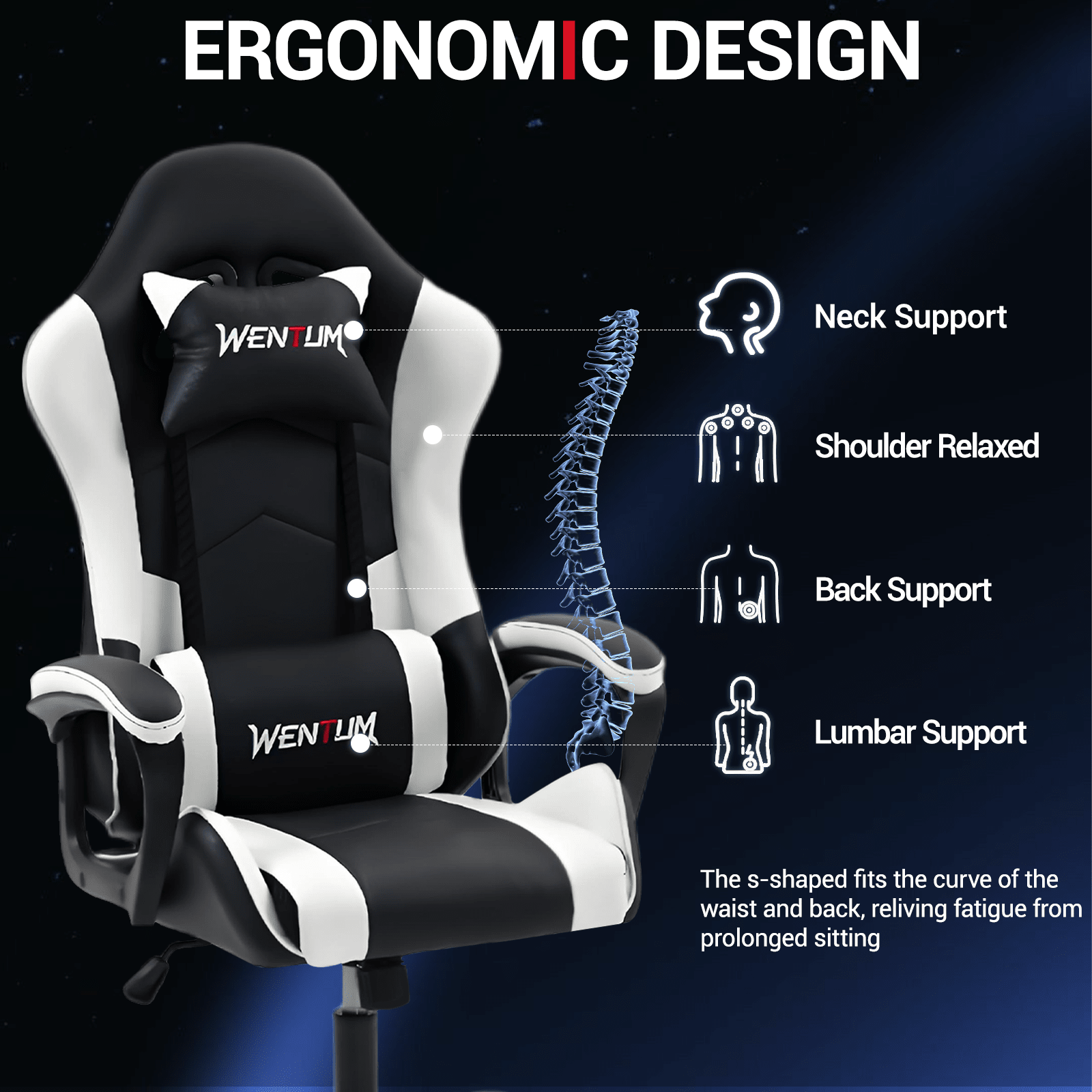 Sedia da gaming ergonomica, st - Ergonomic Office Chair recensione e prezzo